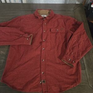 Men's Red Button-Up Shirt